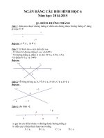 ngân hàng câu hỏi môn hình 6