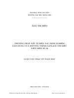 phương pháp xấp xỉ biên xác định nghiệm gần đúng của phương trình laplace với điều kiện biên kì dị