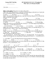 đề thi khỏa sát k10 lần 1