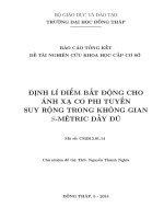 Định lý bất động cho ánh xạ co phi tuyến suy rộng trong không gian SMTRIC đầy đủ
