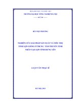 Nghiên cứu giải pháp sản xuất và tiêu thụ tinh lợn giống ở trung tâm truyền tinh nhân tạo lợn tỉnh Hưng Yên