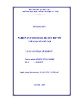 Nghiên cứu chuỗi giá trị lụa tơ tằm trên địa bàn hà nội