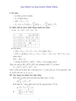 Sai phân và bài toán tính tổng