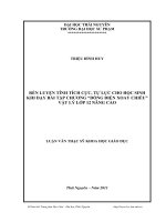 rèn luyện tính tích cực, tự lập cho học sinh khi dạy bài tập chương dòng điện xoay chiều vật lý lớp 12 nâng cao