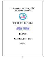 Bộ đề thi HKI hay của trường THPT chuyên Nguyễn Quang Diêu