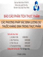 Phan tich du luong chat khang sinh trong thuc pham