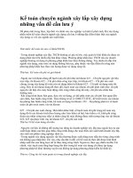 kế toán chuyên ngành xây lắp xây dưng-những vấn đề cần lưu ý