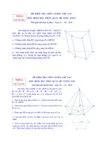 Kiểm tra chất lượng chuyên đề HHKG lớp 11