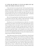 TƯ TƯỞNG hồ CHÍ MINH về vấn đề GIẢI PHÓNG dân tộc TRONG TIẾN TRÌNH CÁCH MẠNG VIỆT NAM