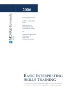 Báo cáo về chương trình đào tạo kỹ năng dịch thuật  Interpreting skills training report