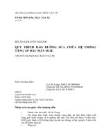 quy trình bảo dưỡng sửa chữa hệ thống tăng áp đầu máy d12e