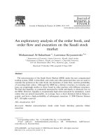 An exploratory analysis of the order book, and order flow and execution on the Saudi stockmarket