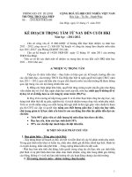 Kế hoạch trọng tâm đến hết HKI năm 2011 - 2012