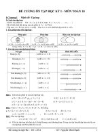 Đề cương ôn tập HK1 lớp 10 - Thu thập biên soạn lại - Có đề mẩu