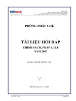 Tài liệu hỏi đáp chính sách pháp luật