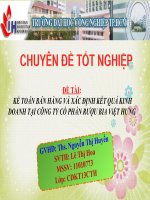 bài số 2 kế toán bán hàng và xác định kết quả kinh doanh tại công ty cổ phần rượu bia việt hưng