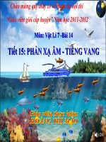 bài 14: Phản xạ âm - tiếng vang