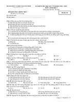 Đề kiểm tra HKI môn Sinh 9 NH 2011-2012 (Sở GDĐT Tây Ninh)