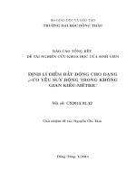 Định lý điểm bất động cho hạng CO yếu suy rộng trong không gian kiểu  MTRIC