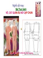 Thực hành.Vẽ cắt Quần âu nữ cạp chun