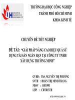 bài số 2 giải pháp nâng cao hiệu quả sử dụng tài sản ngắn hạn tại công ty tnhh xây dựng trường minh