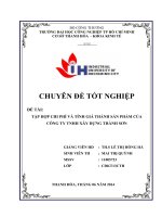 tập hợp chi phí và tính giá thành sản phẩm của công ty tnhh xây dựng thành sơn