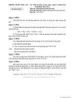 Đề thi giáo viên giỏi Hóa học