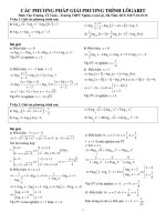 PHƯƠNG TRÌNH LÔGA(PHƯƠNG PHÁP GIẢI)