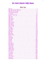 63 tỉnh thành Việt Nam