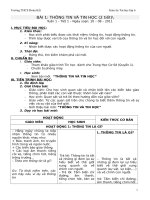 gIÁO án tin học 6 chuẩn 3 cột