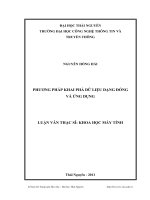 phương pháp khai phá dữ liệu dạng đóng và ứng dụng