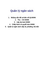 Bài giảng quản lý ngân sách