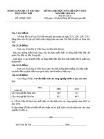 Đề thi học sinh giỏi môn địa lý tỉnh Phú Thọ năm 2010-2011