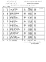 PHÒNG THI KHỐI 8 HỌC KỲ 1 NH 11 - 12