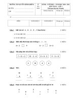 Bộ đề KT HKI - Lớp 1