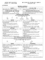 Đề cương ôn tập hóa học - Học Kì 1