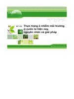 Đề tài thực trạng ô nhiễm môi trường ở nước ta hiện nay, nguyên nhân và giải pháp