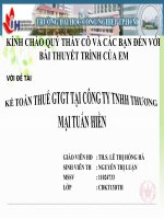 bài số 2 kế toán thuế gtgt tại công ty tnhh thương mại tuấn hiền