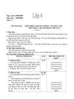 Giáo án thể dục Khối 4