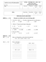 Bộ đề thi HKI - Lớp 5 (Đủ các môn)