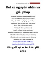 kẹt xe nguyên nhân và giải pháp