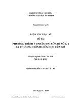 phương trình vi phân đại số chỉ số 1, 2 và phương trình liên hợp của nó