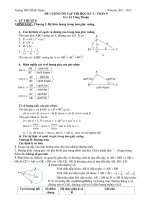 Đề cương ôn tập HK I môn toán 9