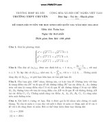 ĐỀ HSG TOÁN 12 SPHN 2011-2012