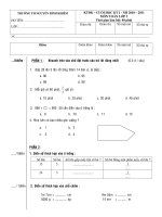 Bộ đề thi HKI - Lớp 3