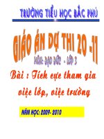 Tích cực tham qua việc lớp việc trường