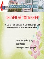 bài số 2 kế toán bán hàng và xác định kết quả kinh doanh tại công ty tnhh lam sơn sao vàng