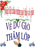 Tiết 31: Bài tập (thi GVG cấp huyện)