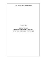 Quản lí tài sản trong cơ quan quản lí giáo dục, cơ sở giáo dục và các trường học