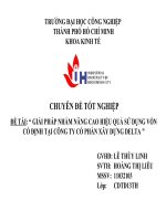 bài số 2 giải pháp nhằm nâng cao hiệu quả sử dụng vốn cố định tại công ty cổ phần xây dựng delta